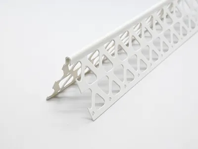 PVC Wall Corner Bead on Grey Background