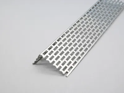 Perforated Corner Bead on Gray Background