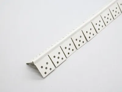 Perforated Wall Corner Bead on Grey Background