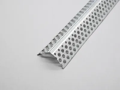 Round Hole Perforated Corner Bead with gray background