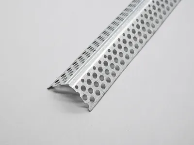 Round Hole Perforated Corner Bead with gray background
