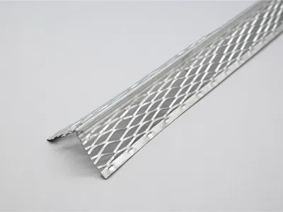 Steel Plate Stretch Right Angle Corner Bead with gray background